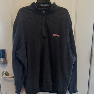 Vineyard Vines Men's Charcoal Zip-Up Sweater